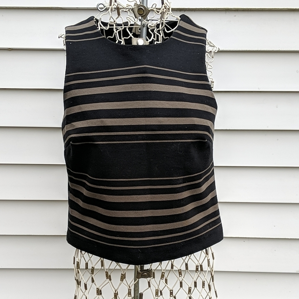 Banana Republic black and brown striped tank top